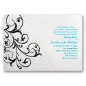 Swirling Black Filigree - Invitation