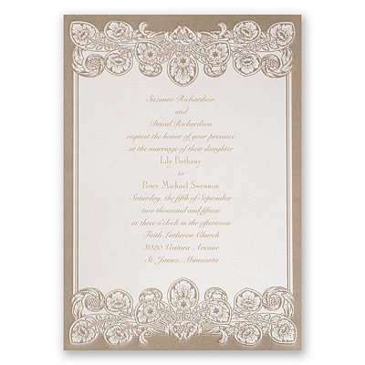 Feather Filigree - Invitation