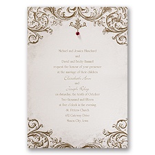 Sepia Filigree - Invitation