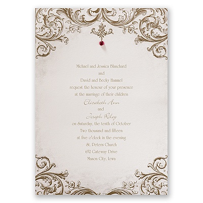 Sepia Filigree - Invitation