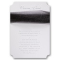 White Modern Veil - Black Tulle - Invitation