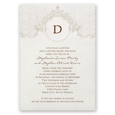Sophisticated Monogram - Invitation