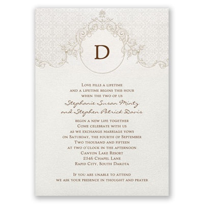 Sophisticated Monogram - Invitation