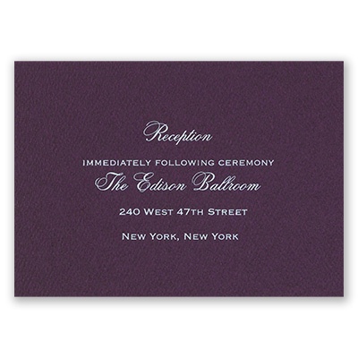 Eggplant - Foil Reception Card
