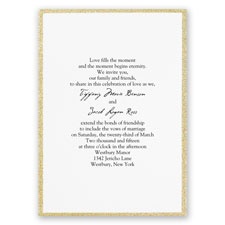 Framed in Glitter - Gold - Invitation