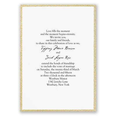 Framed in Glitter - Gold - Invitation