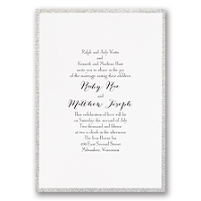 Framed in Glitter - Silver - Invitation