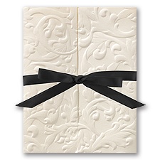 Vintage with Ribbon - Ecru - Invitation
