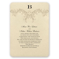 Golden Vintage - Invitation