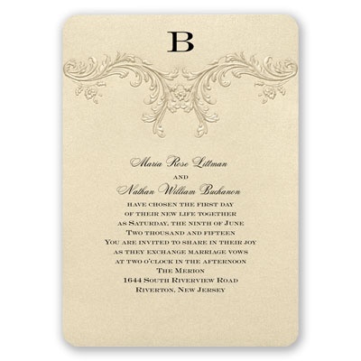 Golden Vintage - Invitation