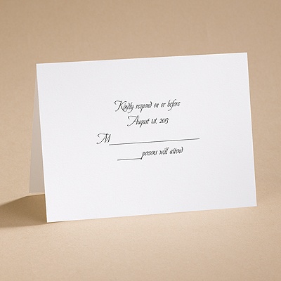 Dramatic Rose - Black and White - respond card and envelope