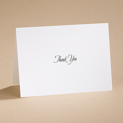 Dramatic Rose - Black and White - thank you card (printed)  and envelo