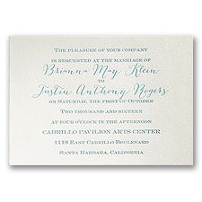 Playful Presentation - Ecru - Featherpress Invitation