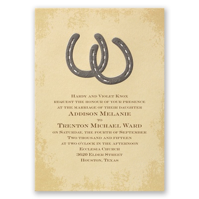 Lucky Horseshoes - Invitation
