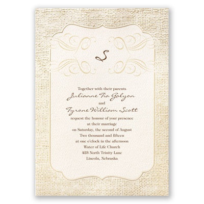 Burlap Sensation - Invitation