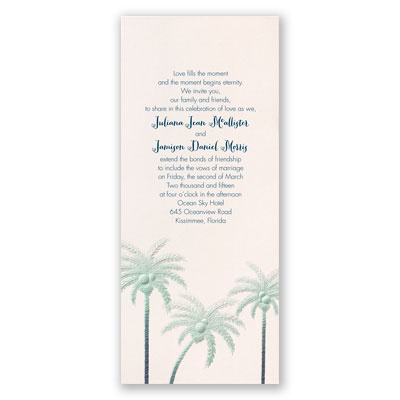 Pleasing Palm Trees - Invitation