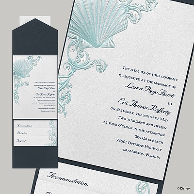 Beneath the Waves Invitation - Ariel