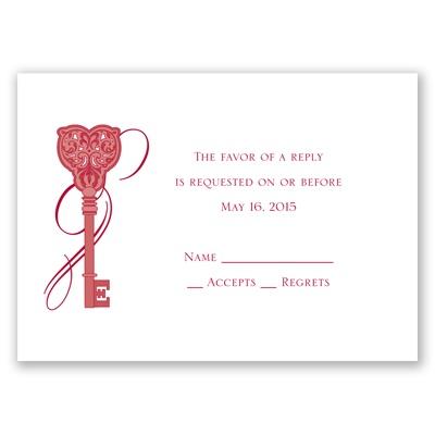 Lock and Key - Response Card and Envelope