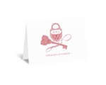 Lock and Key - Thank You Card and Envelope