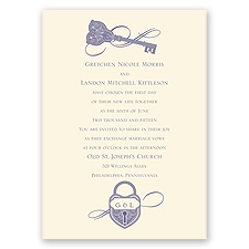 Lock and Key - Ecru - Invitation