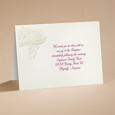 Country Elegance - Reception Card