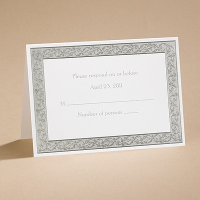 All That Shimmers - Silver Response Card and Envelope