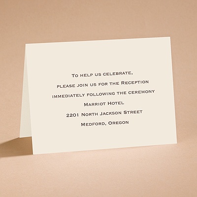 Ecru Shimmer - Reception Card