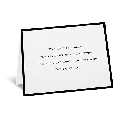 In Black And White - Reception Card