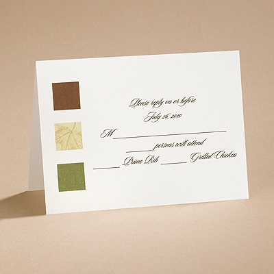 Leaf Sketch - Respond Card and Envelope
