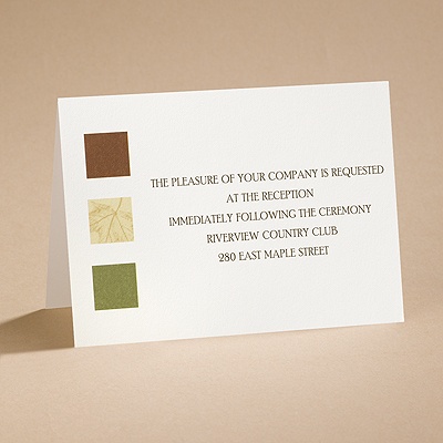 Leaf Sketch - Reception Card