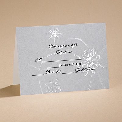 Silver Snowfall - Response Card and Envelope