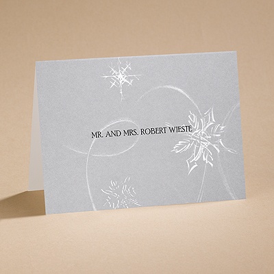 Silver Snowfall - Informal Card and Envelope