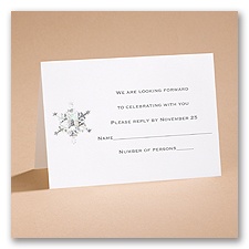 Prismatic Snowflake - Respond Card and Envelope
