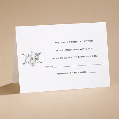 Prismatic Snowflake - Respond Card and Envelope