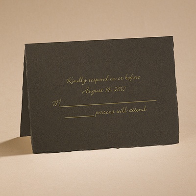 Color of Love - Mocha - Response Card and Envelope