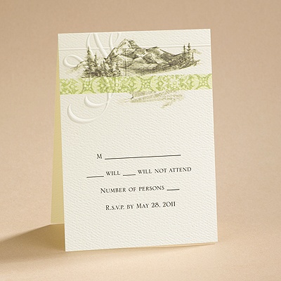Majestic Mountains - Response Card and Envelope