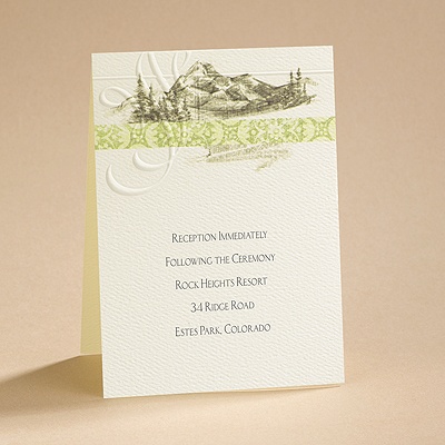 Majestic Mountains - Reception Card