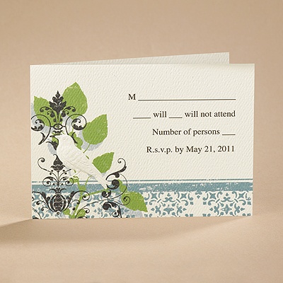 Vintage Perch - Response Card and Envelope
