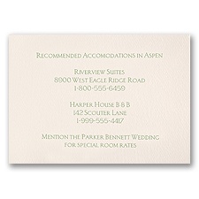 Ecru Accommodations Card - Horizontal
