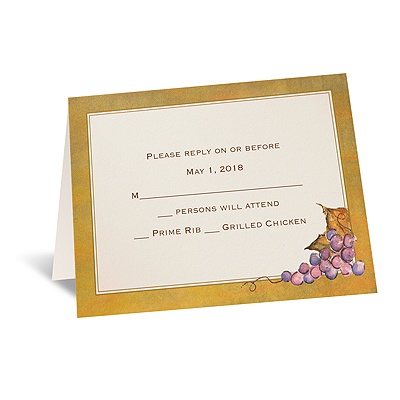 In the Vineyard - Respond Card and Envelope