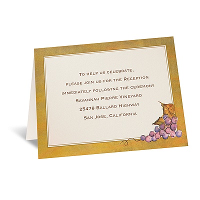 In the Vineyard - Reception Card