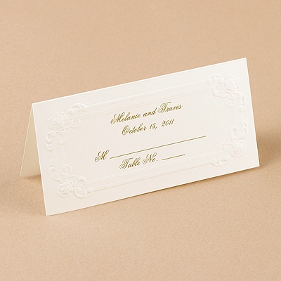 White Victorian Place Cards