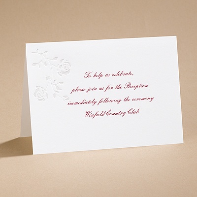 Rings and Roses - Reception card
