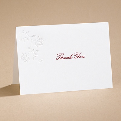 Rings and Roses - Thank You Card (printed) and Envelope