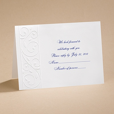 Romantic Swirls - Respond Card and Envelope