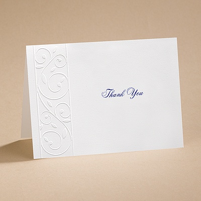 Romantic Swirls - Thank You Card (blank) and Envelope