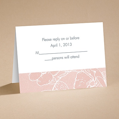 Pink Petals - Response Card and Envelope