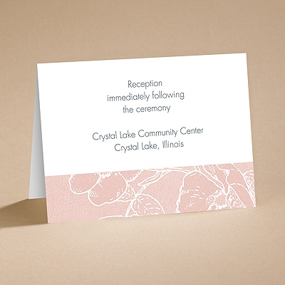 Pink Petals - Reception Card