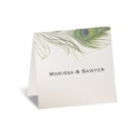 Petite Peacock Feather - Thank You Card and Envelope