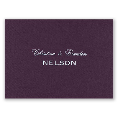 Eggplant - Foil Note Card and Envelope